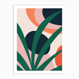 Abstract Mid Century Modern Scandinavian Leaf Art Print