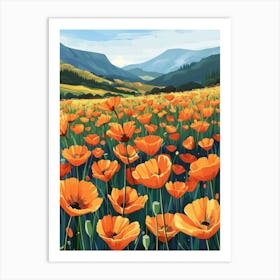 Poppies In The Field 17 Art Print