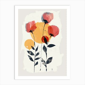 Orbiting Elegance In Radiant Form Mid Century Style Art Print