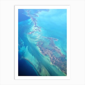 Bird's Eye View Over Caribbean Art Print