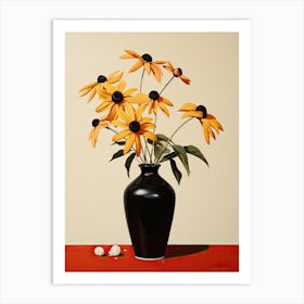 Bouquet Of Black Eyed Susan Flowers, Autumn Fall Florals Painting 1 Art Print