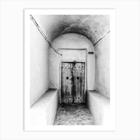 Doorway In Black And White Art Print