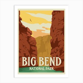 Big Bend National Park Travel Poster Art Print