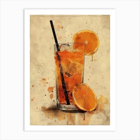 Orange Juice In A Glass 6 Art Print