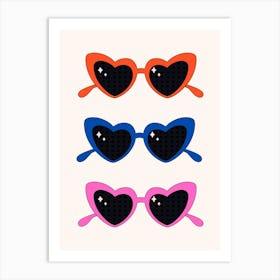 Heart Shaped Sunglasses Art Print