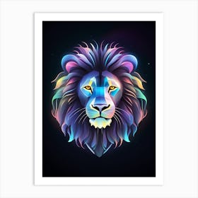 Colorful Lion 3 Art Print