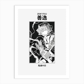 Kimetsu no Yaiba Zenitsu Art Print