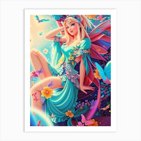 Fairy Wallpaper Art Print