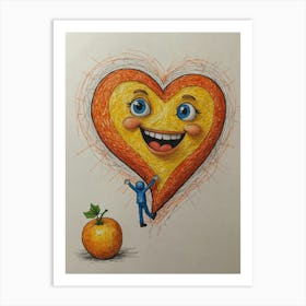 Heart Of Orange Art Print