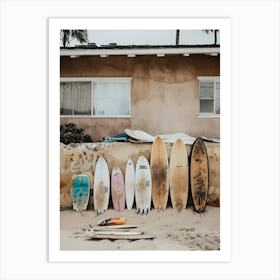 Surfboards On The Beach 6 Art Print