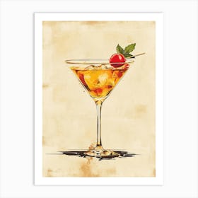 Martini Canvas Print Póster