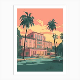 Douala Cameroon Travel Illustration 2 Art Print