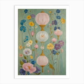 Floral Lantern Art Print