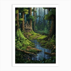Forest Reserve Pixel Art 4 Art Print