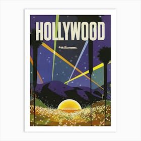 Hollywood Lights, Usa Art Print