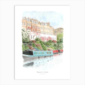 London Regents Canal England Art Print