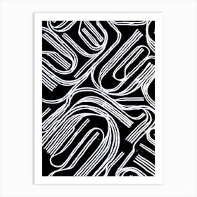 Abstract Pattern With Wavy Lines Art Print