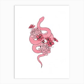 Floral Snake Art Print
