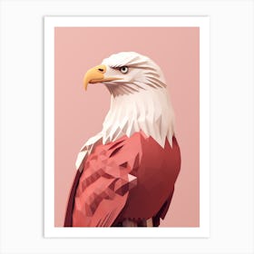 Minimalist Bald Eagle 3 Illustration Art Print