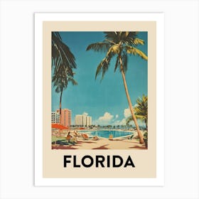 Florida Vintage Travel Poster Art Print