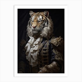 Tiger Art In Baroque Style 1 Art Print