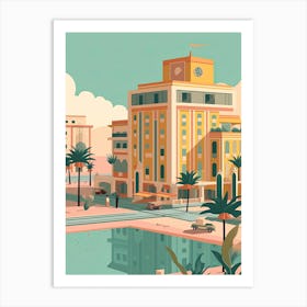 Cairo Egypt Travel Illustration 2 Art Print