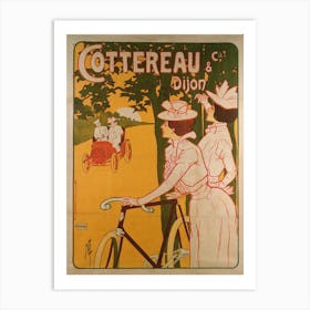 Poster Advertising Cottereau And Dijon Bicycles Art Print