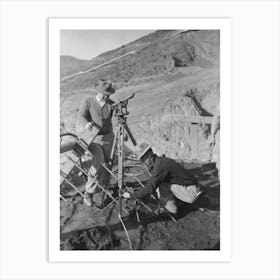 Surveyors At Work, Shasta Dam, Shasta County, California By Russell Lee Art Print