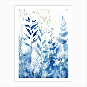 Blue Flowers 31 Art Print