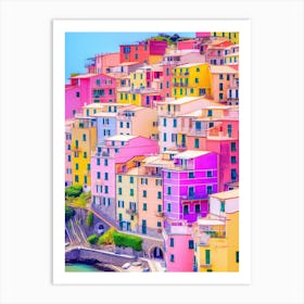 Cinqueterre, Italy Colourful View 2 Art Print