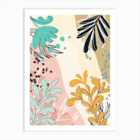 Abstract Floral Pattern 5 Art Print