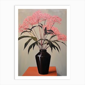 Bouquet Of Joe Pye Weed Flowers, Autumn Fall Florals Painting 3 Art Print
