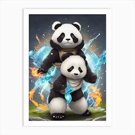 Dreamshaper 32 Creates A Tender Panda Bear Warrior For The Ear 0 Art Print