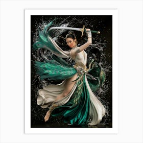 Asian Empress Sword Dance #2 Art Print