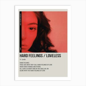 Hard Feelings Loveless By Lorde Poster 1 Art Print