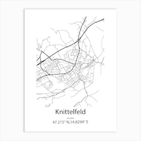 Knittelfeld,Austria Minimalist Map Art Print