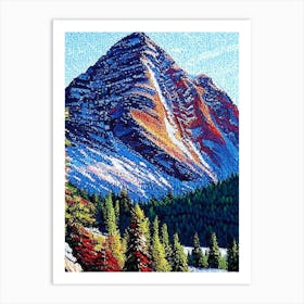 Banff National Park Canada Pointillism Art Print