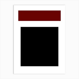 Black And Red Square Poster