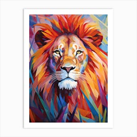 Lion Art Painting Expressionism Style 2 Art Print