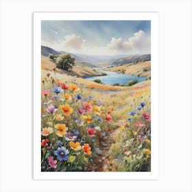 Blooming Wildflowers Art Print