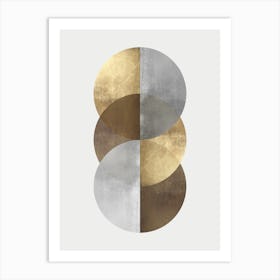 Golden geometric art 5 Art Print