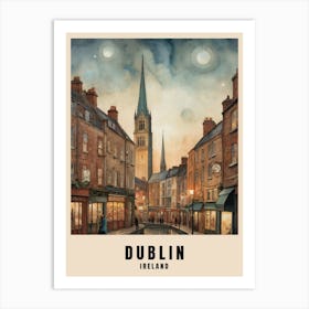 Dublin City Ireland Travel Poster (21) Art Print