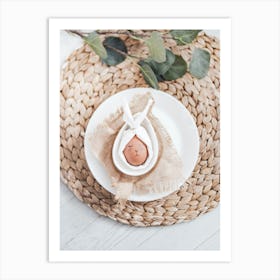 Egg On A Plate Art Print