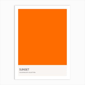 Sunset Colour Block Poster Art Print