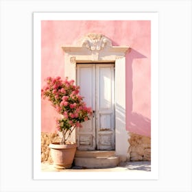 3d Rendering Mediterranean Door Art Print