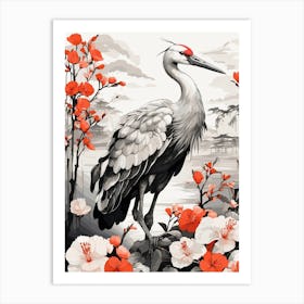 Japanese Crane Flower Art Print