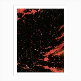 Abstract Black And Red Painting Art Print