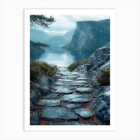 Stone Path To A Lake Art Print