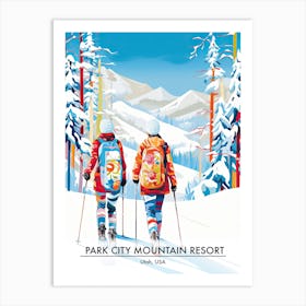 Park City Mountain Resort   Utah Usa, Ski Resort Poster Illustration 3 Art Print