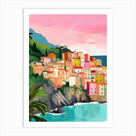 Cinqueterre Travel Italy Housewarming Painting Art Print